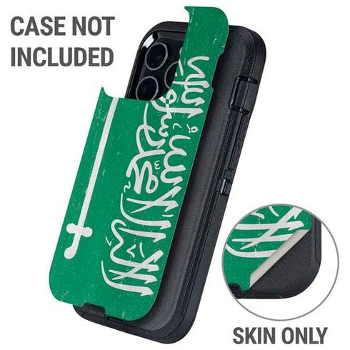 Saudi Arabia Flag Distressed Otterbox Defender iPhone Skin